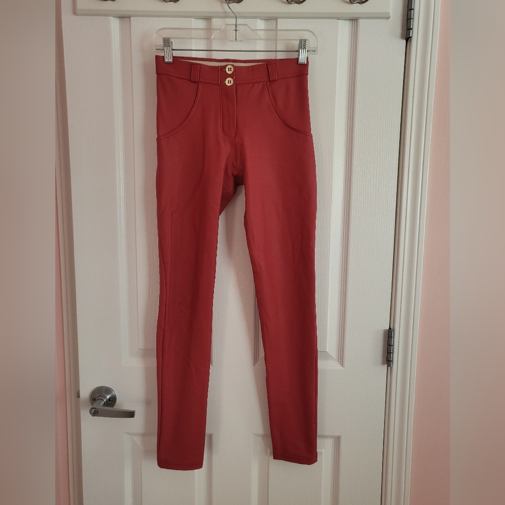 Freddy Red Faux Leather Pants